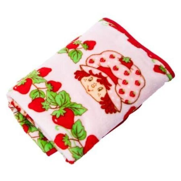 Official Strawberry Shortcake Throw Travel Blanket 40 in x 50 in Vintage Design - Picture 2 of 3